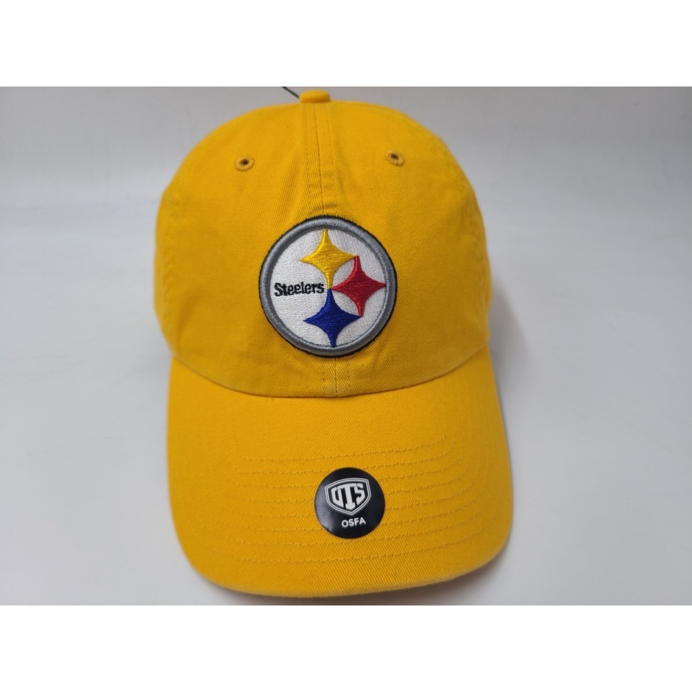 Pittsburgh Steelers OTS Strapback Adjustable Hat Cap Cotton NFL Football Yellow